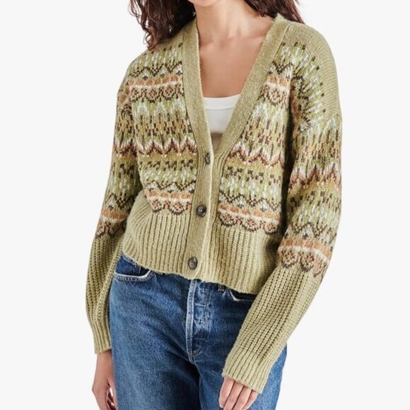 Women's Steve Madden Sage Green Raegan Sweater - Picture 5 of 7